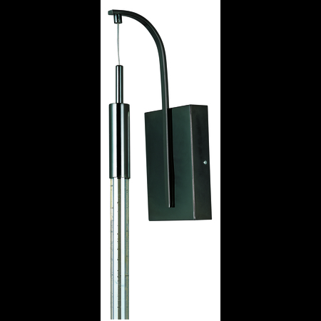 ET2 Scepter 1-Light 4.5" Wide Black Chrome Wall Sconce E32770-91BC